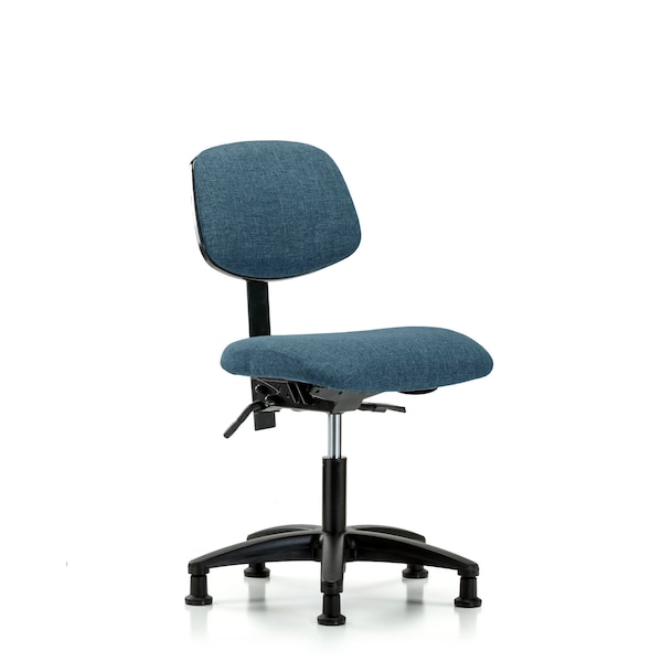 Desk Chair Desk Chair, Fabric, Tilt Glides, Blu, No Arms, 19" to 24" Height, Fabric, Blue