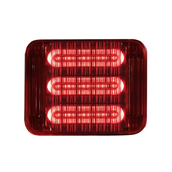 LED PrizmIi, Colored Lens, Red, 7"X9"