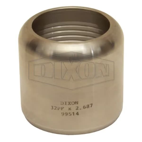 Internal Expansion Sanitary Flow Chief Ferrule, 2 ID x 2-40/64 to 2-43/64 OD in Nominal, 2-11/16 in