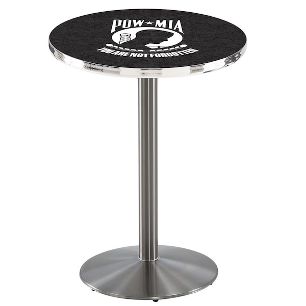 42" Stainless Steel POW/MIA Pub Table, 36" dia. Top