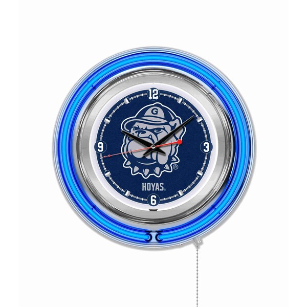 Georgetown University Double Neon 15" Clock