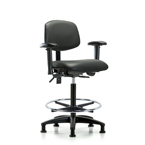 Vinyl Chair, Vinyl, Adjustable Arms