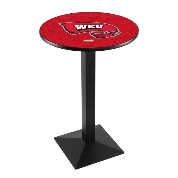 42" Blk Wrinkle Western Kentucky Pub Table, 36" dia. Top