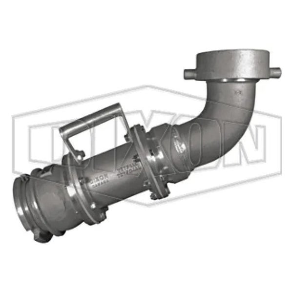 Rail Car Unloading Assembly, 4 in x 5-1/4-4 Nominal, API Adapter x Female Thread Swivel Nut End Styl