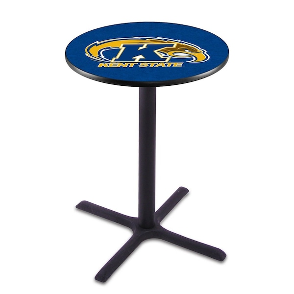 42" Blk Wrinkle Kent State Pub Table, 36" dia. Top