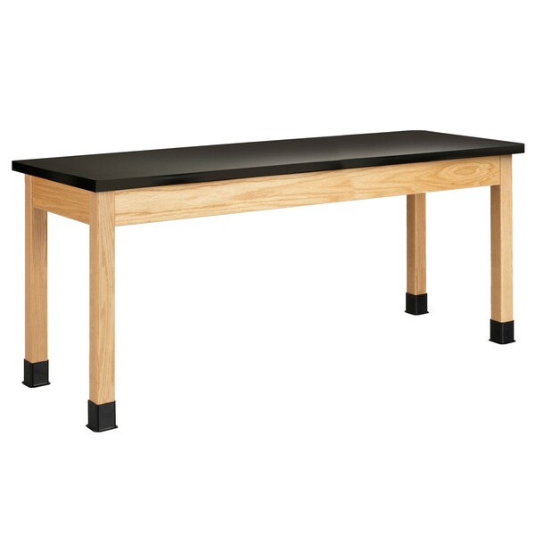 Rectangle Table, 72" W, 30" H, Wood Oak