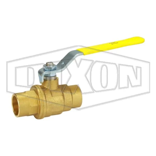 Ball Valve, 3/4 in Nominal, Solder End Style, Brass Body, Full Port, PTFE Seat/Seal/Thrust Washer So
