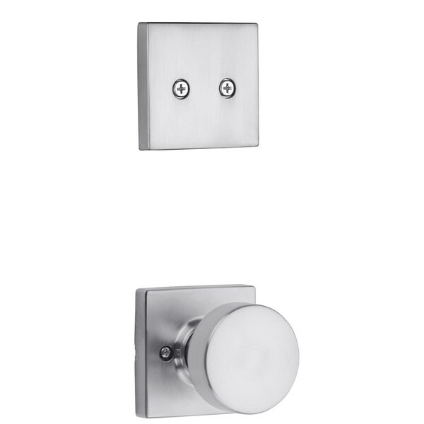 Dummy Interior Pismo Knob Trim with Square Rose Satin Chrome Finish