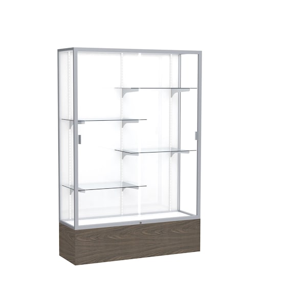 Floor Display Case 48x72x16, White, Satin