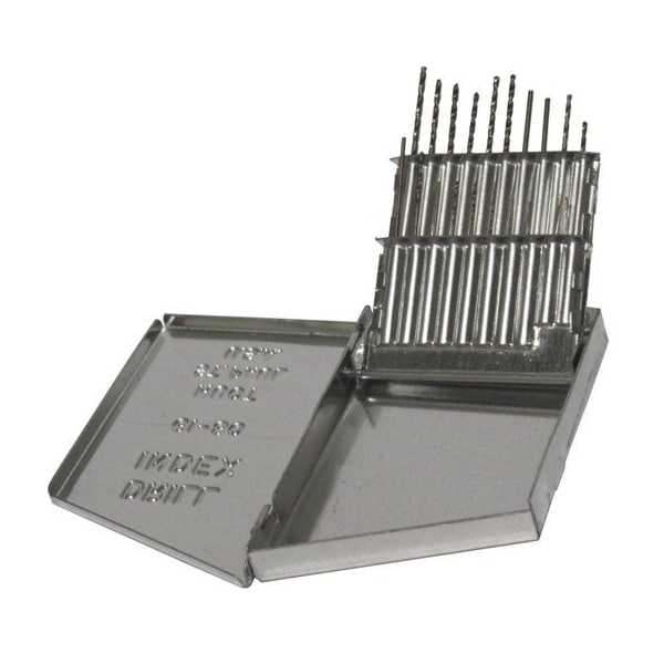 20 Piece Cobalt Jobber Length Drill Bit Set, No 61 - No 80, D/ACO Series