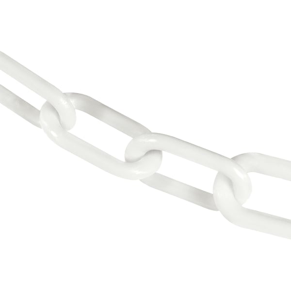 3" x 25' White Plastic Safety Chain
