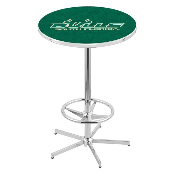 42" Chrome South Florida Pub Table, 36" dia. Top