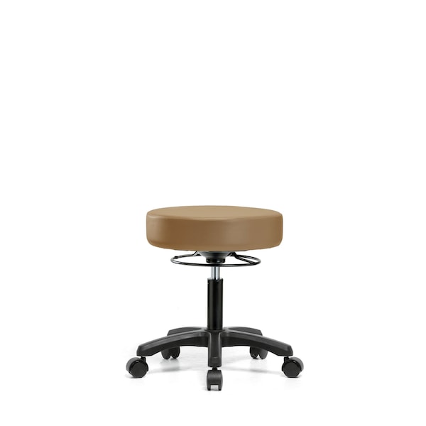 Desk Mini-Stools, Vinyl, Casters, Taupe