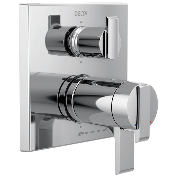 Ara Angular Modern TempAssure 17T Series Valve Trim with 6-Setting Integrated Diverter