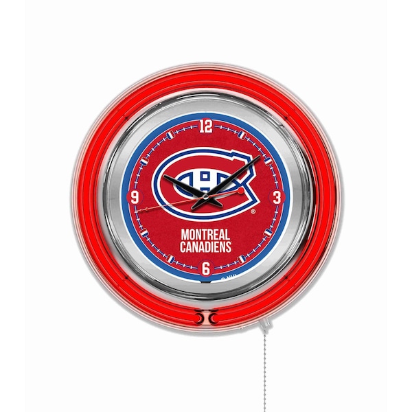 Montreal Canadiens Double Neon 15" Clock, NHL