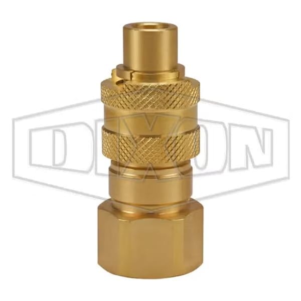 Dix-Lock N Series Bowes Interchange Female Quick Disconnect Coupler, 300 psi Pressure, Brass, Domes