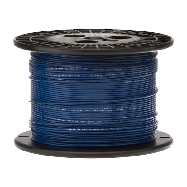 16 AWG Gauge UL1061 Stranded Hook Up Wire, 300V, 0080 Diameter, Blue, 1000 ft Length