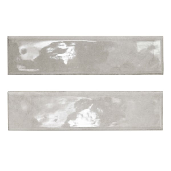 Renzo Sterling  3" X 12" Glossy Ceramic  Bullnose Wall Tile, PK22