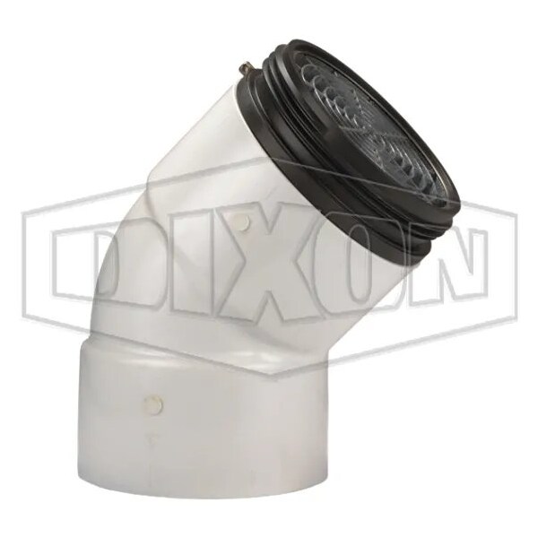 45Deg Dry Hydrant Male Adapter, 4-1/2 in, Male NST NH, Aluminum, Domestic