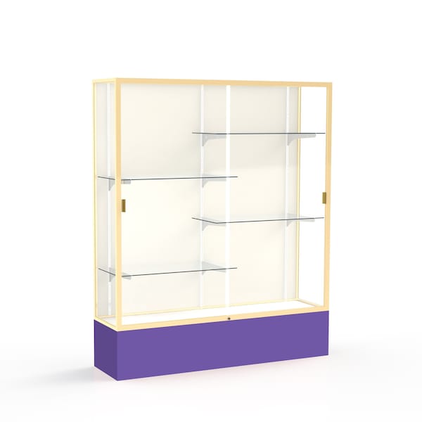 Spirit Floor Display Case 60x72x16, Plaque, Champange