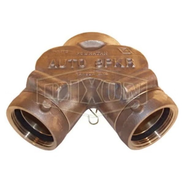 The Right Connection 21-132 Double Clapper Siamese Back Outlet, 2 3 x 4 in, FNST x FNPT, Cast Bras
