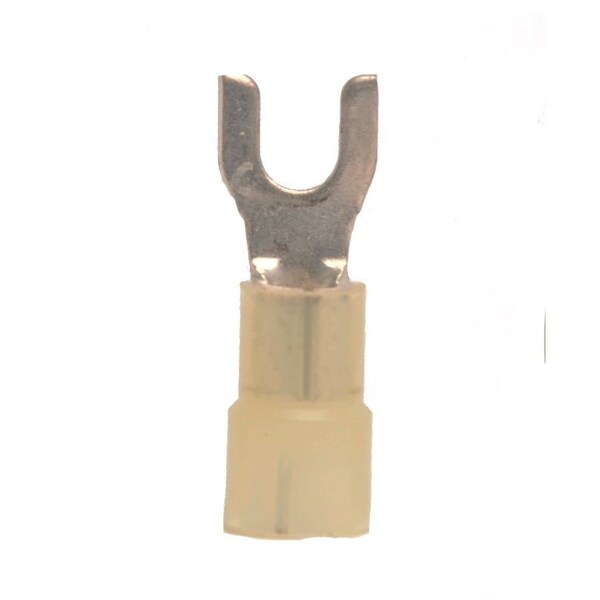 Fork Terminal, #8 Stud Size, 10 AWG, 600 V, Nylon Insulated, 500 PK
