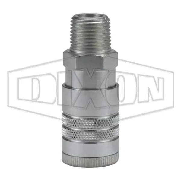 Air Chief Industrial Automotive Male Quick Connect Coupler, 3/8-18 Nominal, 300 psi Pressure, Steel,
