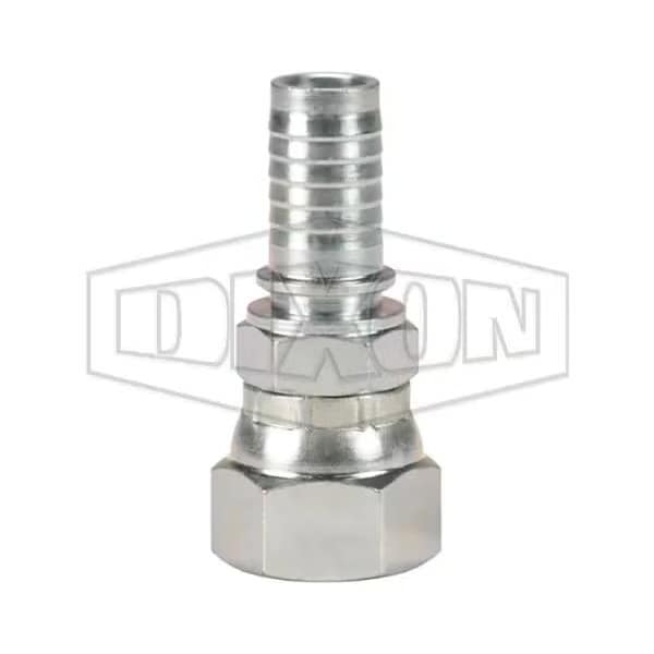 Crimp Collar, 1-1/4 in, Female JIC Swivel, Carbon Steel, Domestic
