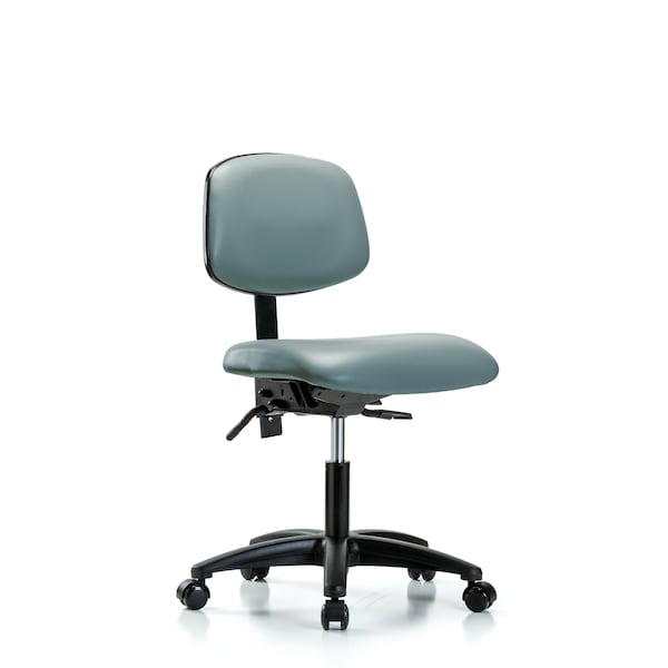 Vinyl Chair, Desk, Tilt, Casters, Storm