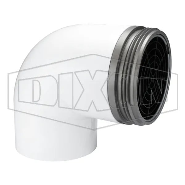90Deg Dry Hydrant Male Adapter, 6 in, Male NST NH, Aluminum, Domestic