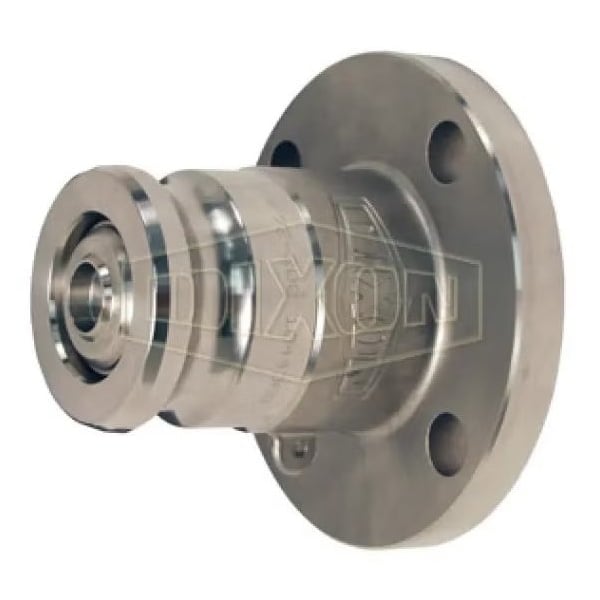 Type AF Bayloc Cam and Groove Adapter, 2 in Nominal, Dry Disconnect Male Adapter x 150 lb ASA Flange