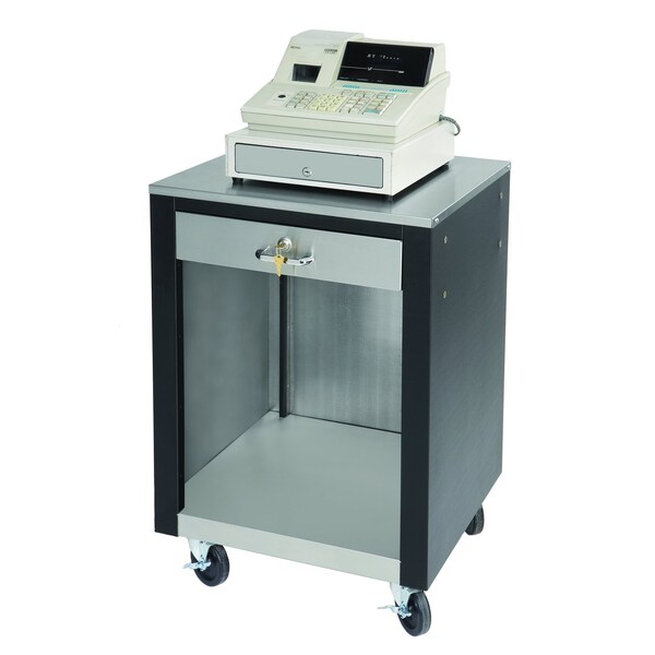 Cashier Register Stand stainless steel top locking drawer