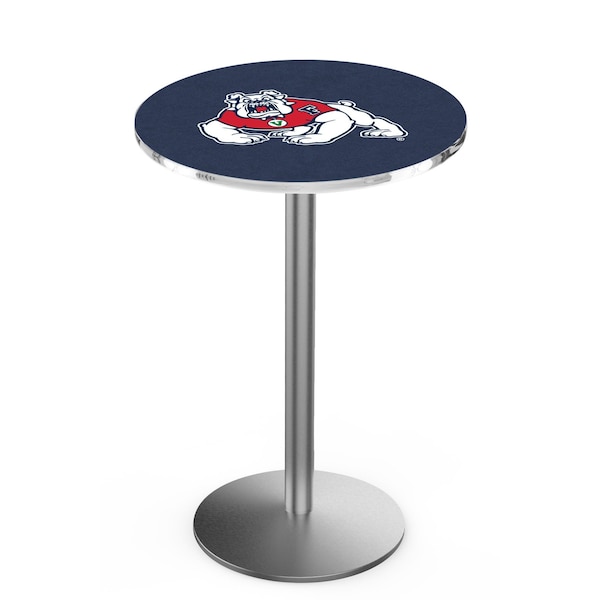 42" Stainless Steel Fresno State Pub Table, 36" dia. Top