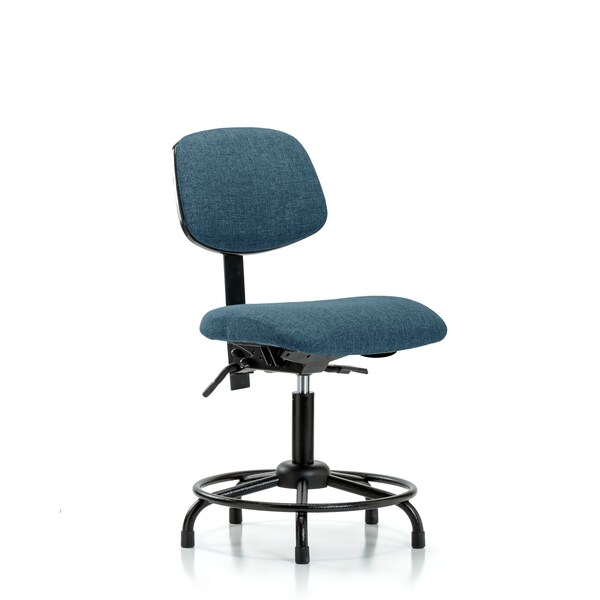 Desk Chair Desk Chair, Fabric, RT Glides, Blu, No Arms, 19" to 24" Height, Fabric, Blue