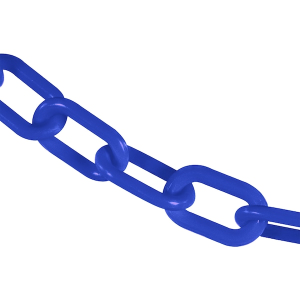 2" x 200' Blue Heavy Duty Plastic Safety Chain
