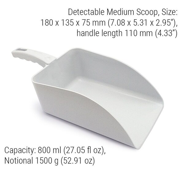 Scoop, 7.08 in L, White, PK5