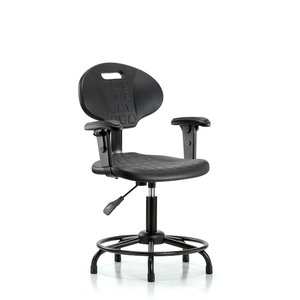 Desk Chair Erie Desk Chair, RT, AA, Glides, Adjustable Arms, 19-1/2" to 24-1/2" Height, Black; Blue