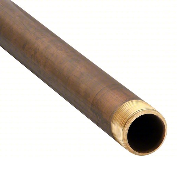 1-1/4" MNPT x 4 ft. TBE Red Brass Pipe Sch 40