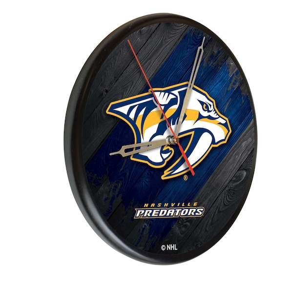 Nashville Predators 13" Solid Wood Clock