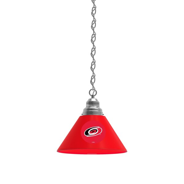 Carolina Hurricanes Pendant Light, Chrome Fixture