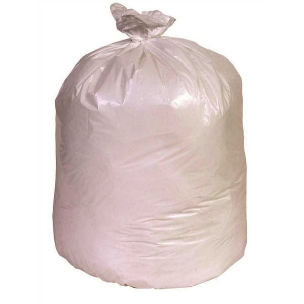 60 Gal. 0.74 mil 38 in. x 58 in. White Can Liner, 100PK