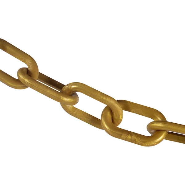 2" x 200' Gold Heavy Duty Plastic Safety Chain