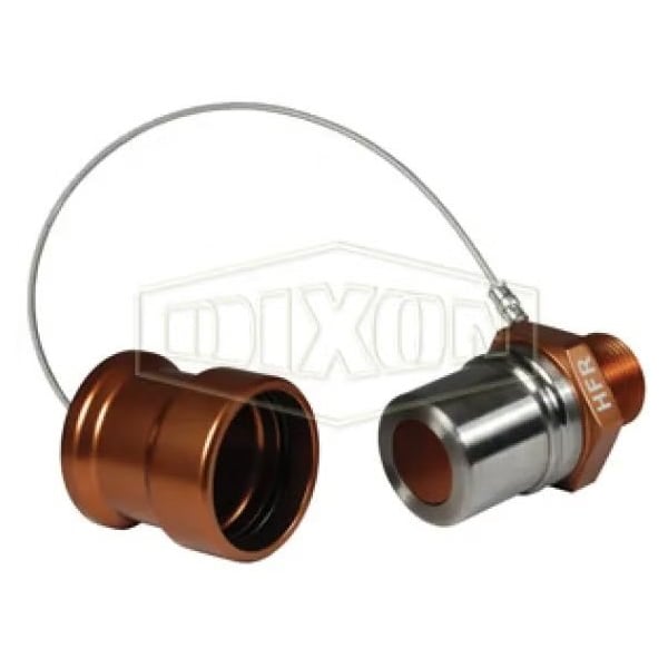FloMAX High Flow Dry Disconnect Receiver with Cap, Adapter, Quick Disconnect Coupler x FNPT, Aluminu