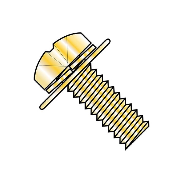M6-1.00 x 30 mm Phillips Pan Machine Screw, Zinc Yellow Steel, 1000 PK