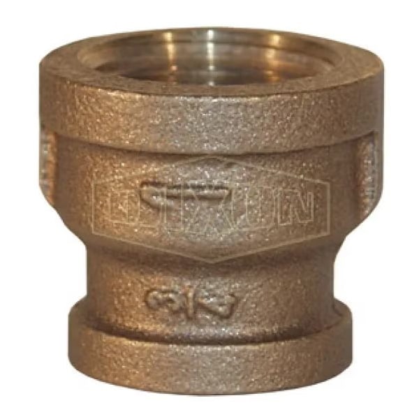 Bell Reducer, 2 x 1-1/2 in Nominal, FNPT End Style, 125 lb, Brass, Domestic