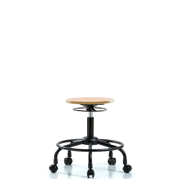 Desk Stool, Wood, RT, Casters