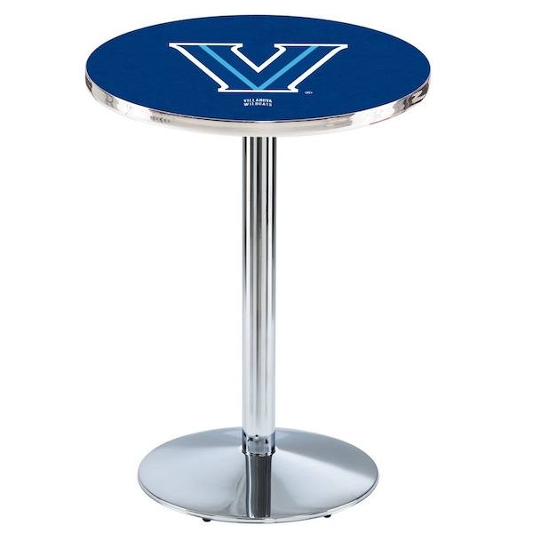 42" Chrome Villanova Pub Table, 36" dia. Top