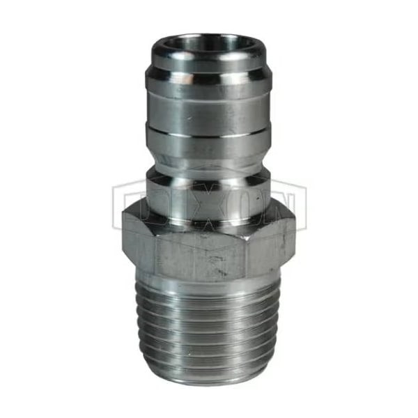Straight Through Interchange Quick Connect Plug, 1-11-1/2 Nominal, MNPT, Steel, Domestic