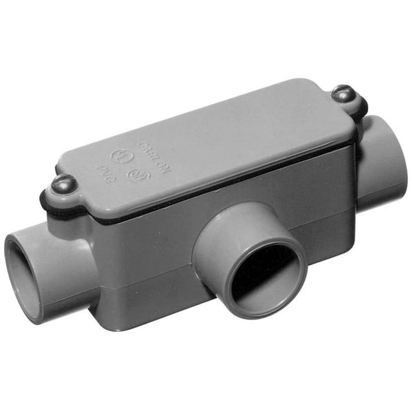 E983FRCTN Conduit Body, PVC, Gray