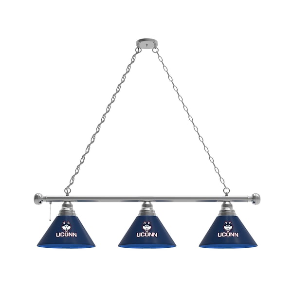 Connecticut 3 Shade Billiard Light, Chrome Fixture